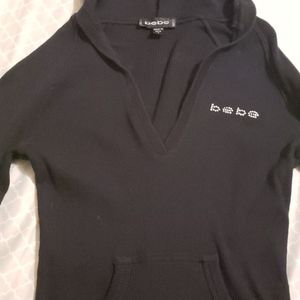 Bebe hoodie 3/4 sleeve shirt